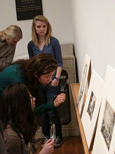 Students from Associate Professor of Art History Susan Wegner's course