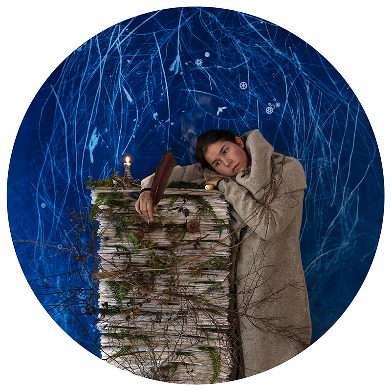 When The Storm Ends I Will Finish My Work, 2021, chromogenic print by Meryl McMaster. Bowdoin College Museum of Art, Brunswick, Maine. © Meryl McMaster/Courtesy Stephen Bulger Gallery, Toronto and Pierre-François Ouellette Art Contemporain, Montreal.