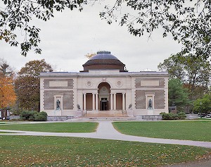 Bowdoin College Art Museum exterior view of the front