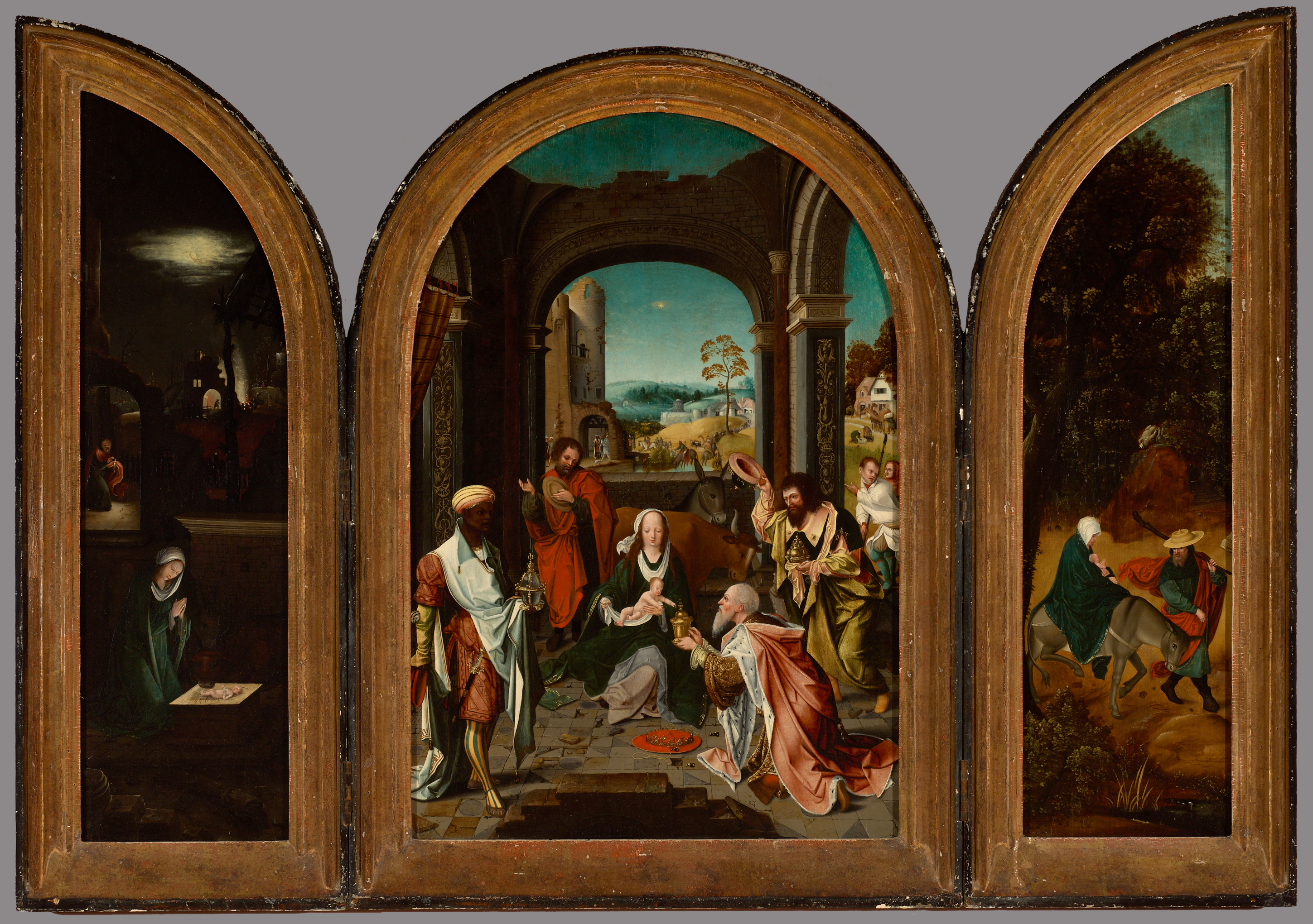 Triptych after Jan de Beer