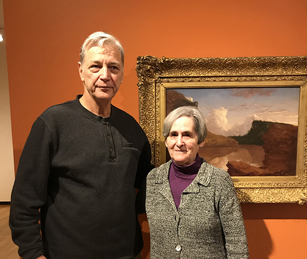 Photo of two tour guides at the Bowdoin Collge Museum of Art