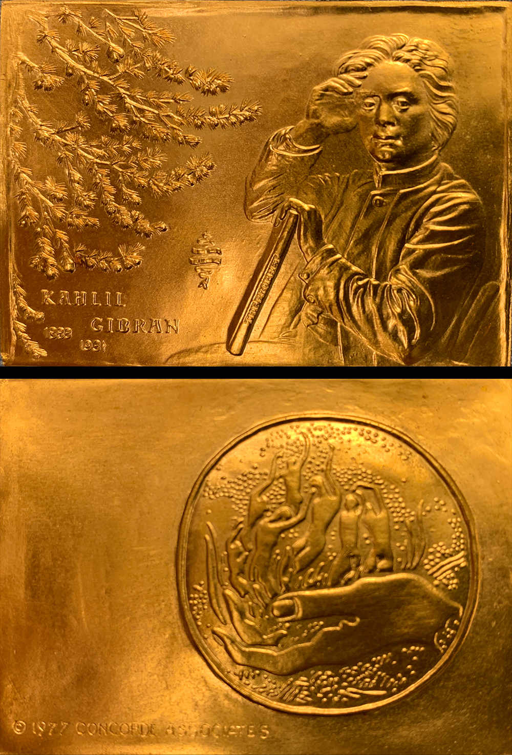 The Prophet, 1970s, bronze, by Kahlil G. Gibran