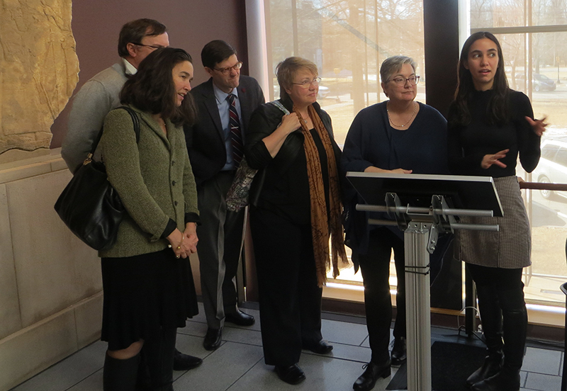 The guest speakers visit the Bowdoin College Museum of Art