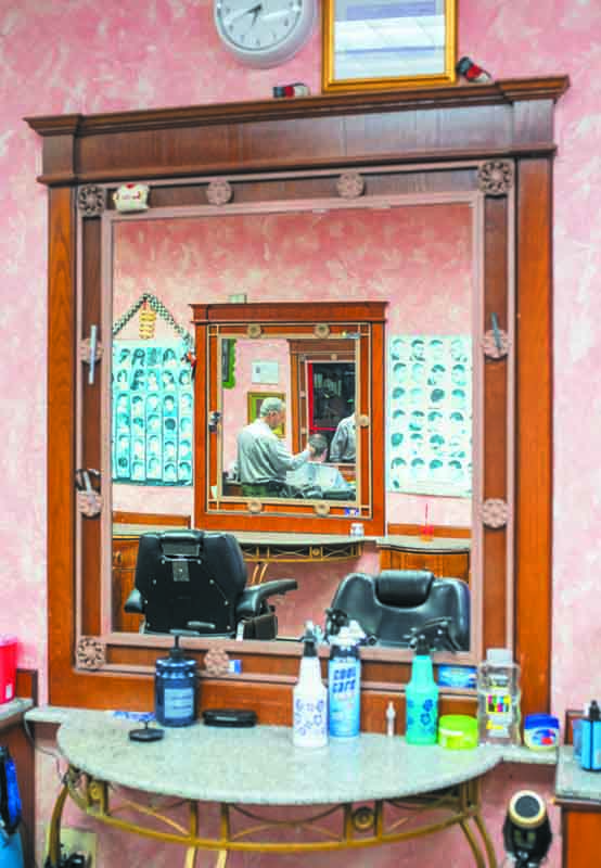 Photo of the inside of a barber shop