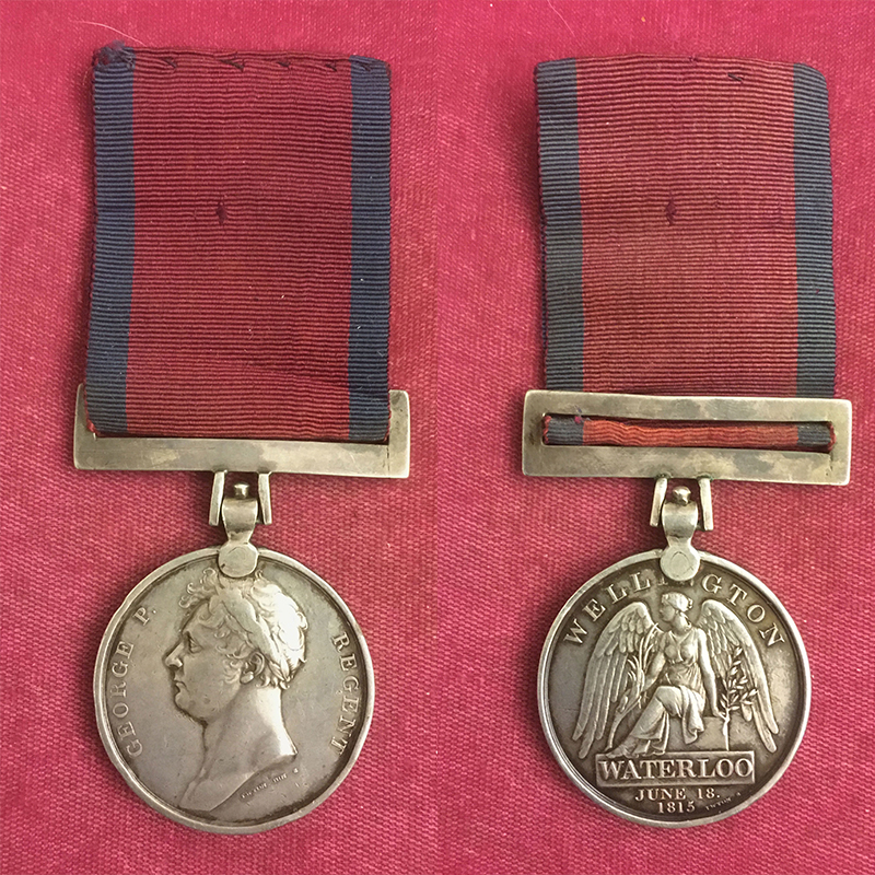 Battle of Waterloo military medal 