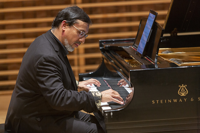 A man playing the piano