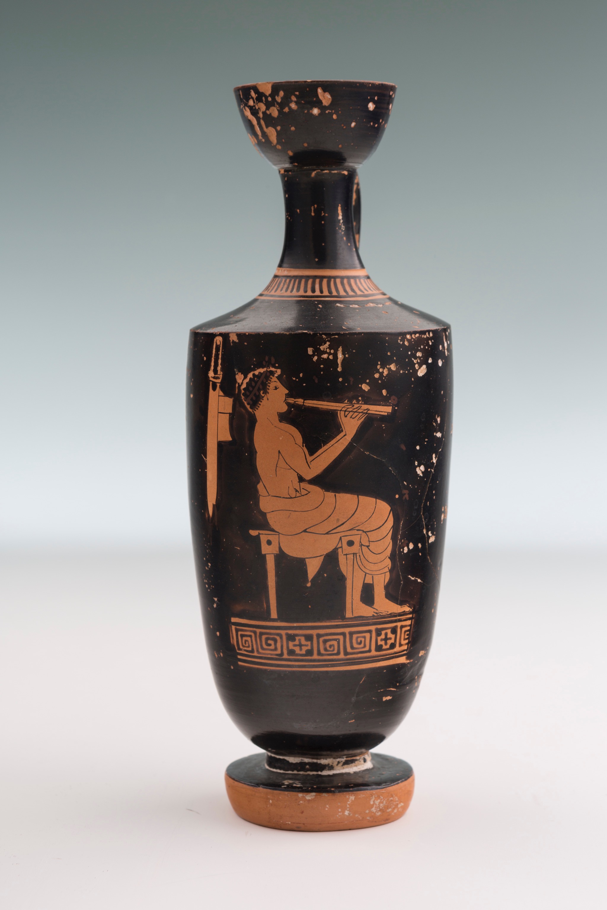 Red-Figure Lekythos with Flute-Player