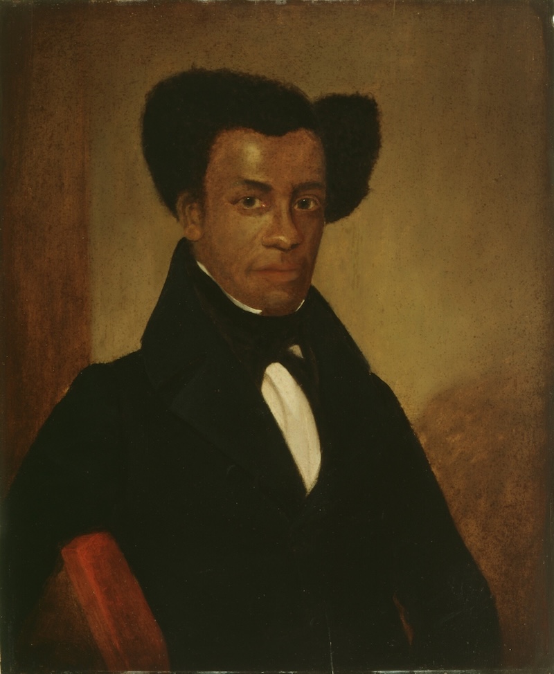 A nineteenth century portrait painting of an African American man in formal attire