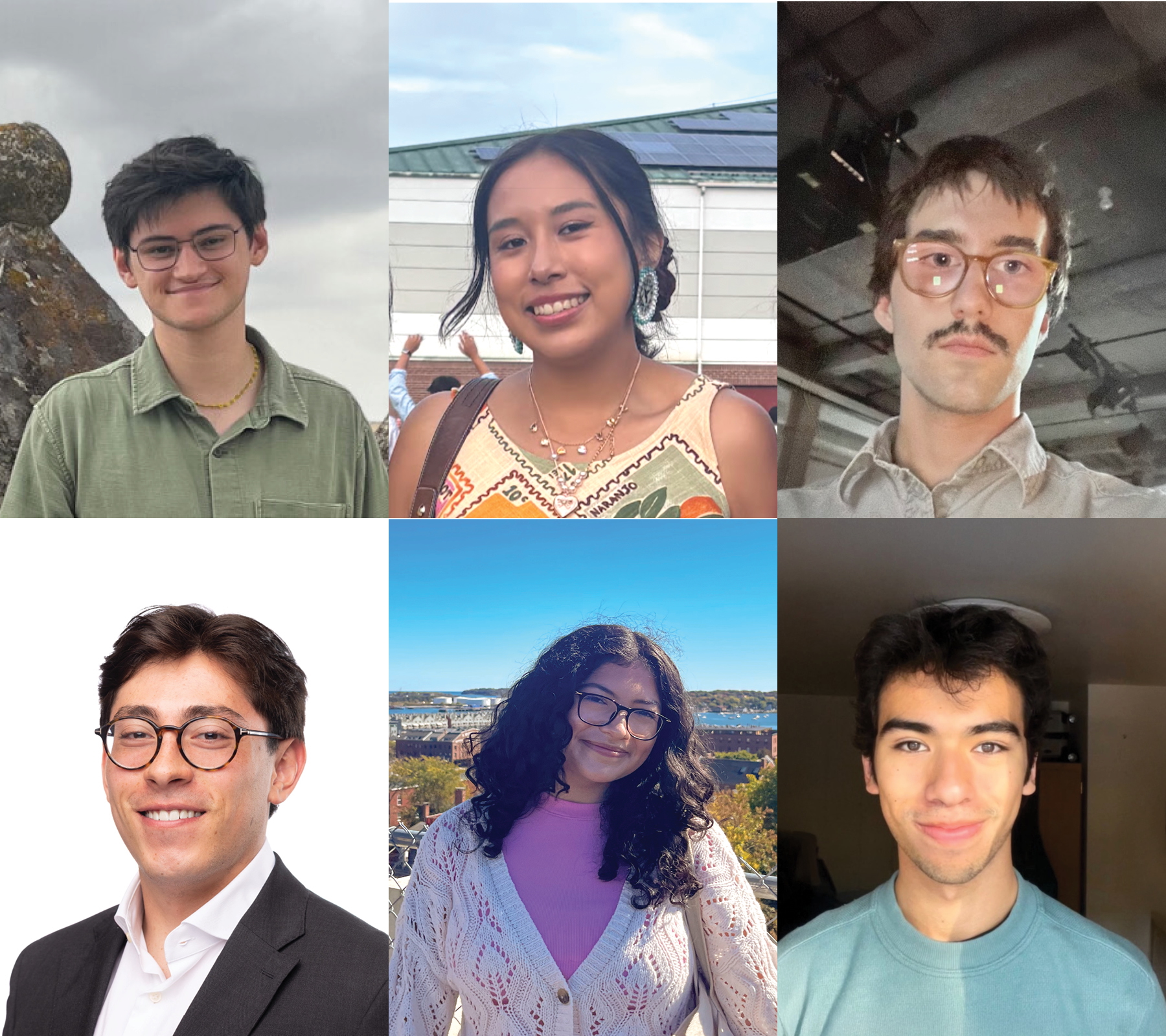 A grid of six headshots of student interns