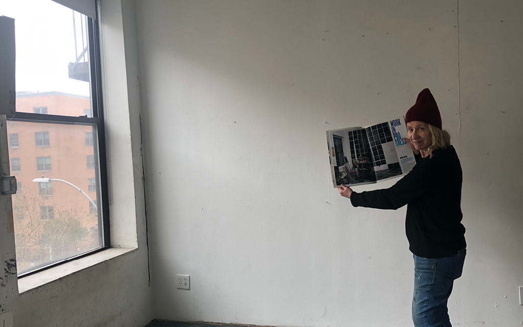 An artist in her studio