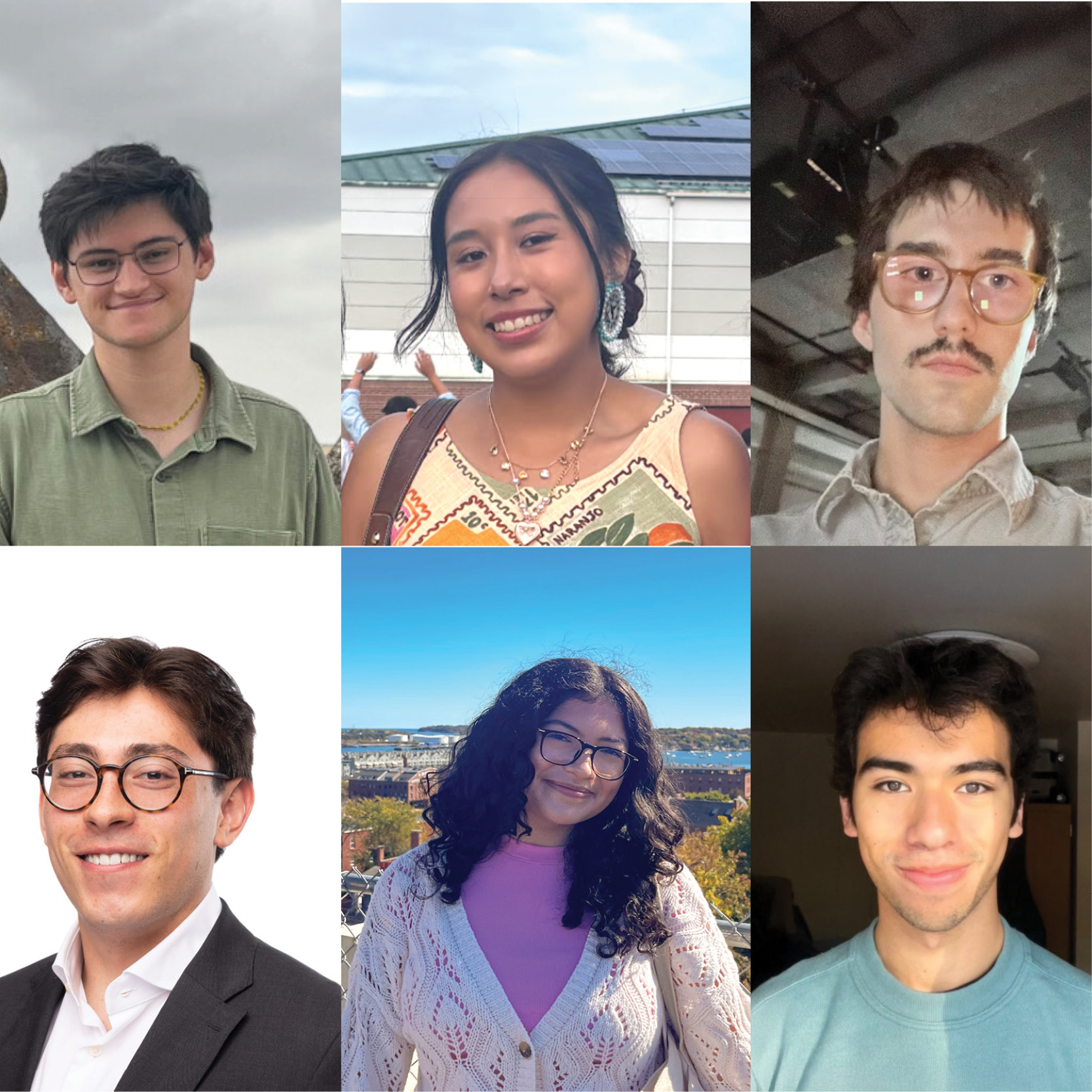 A grid of six headshots of student interns