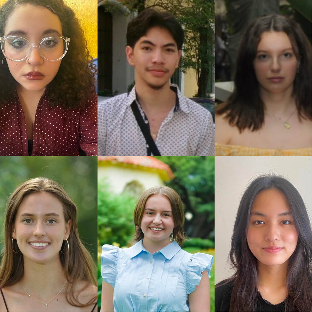 A grid of six student headshots