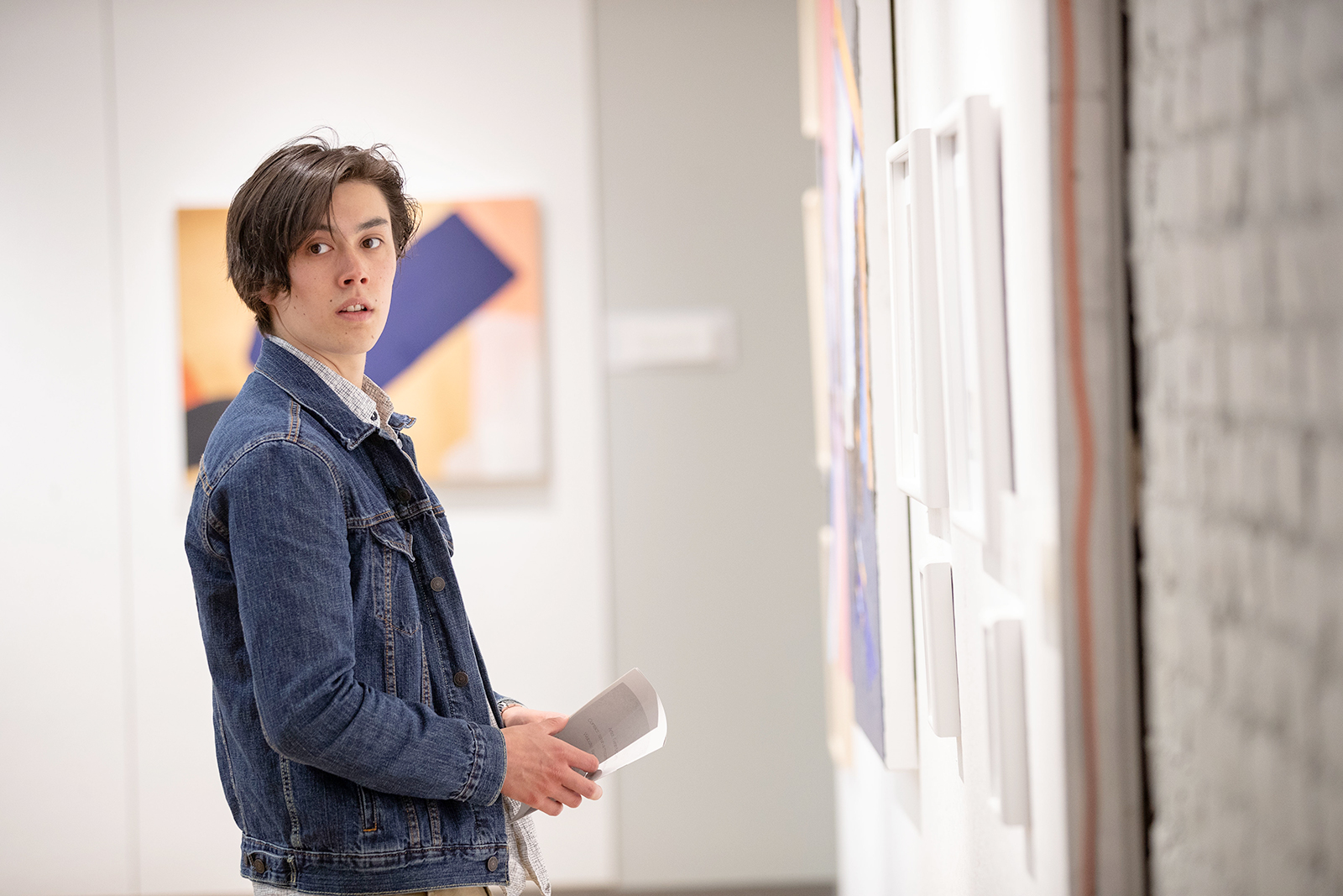 Browsing new work at the Visual Arts Open House.