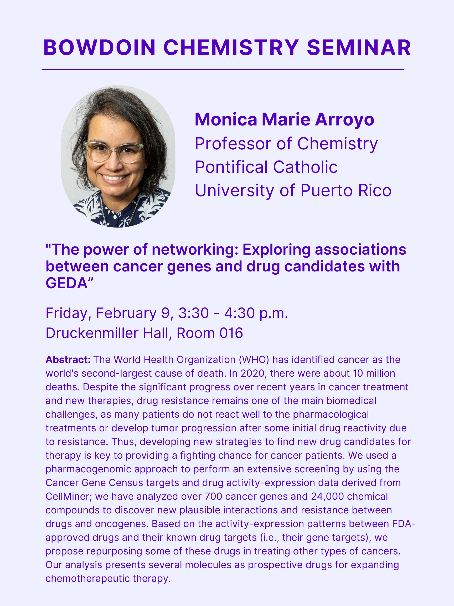 Monica Arroyo seminar poster