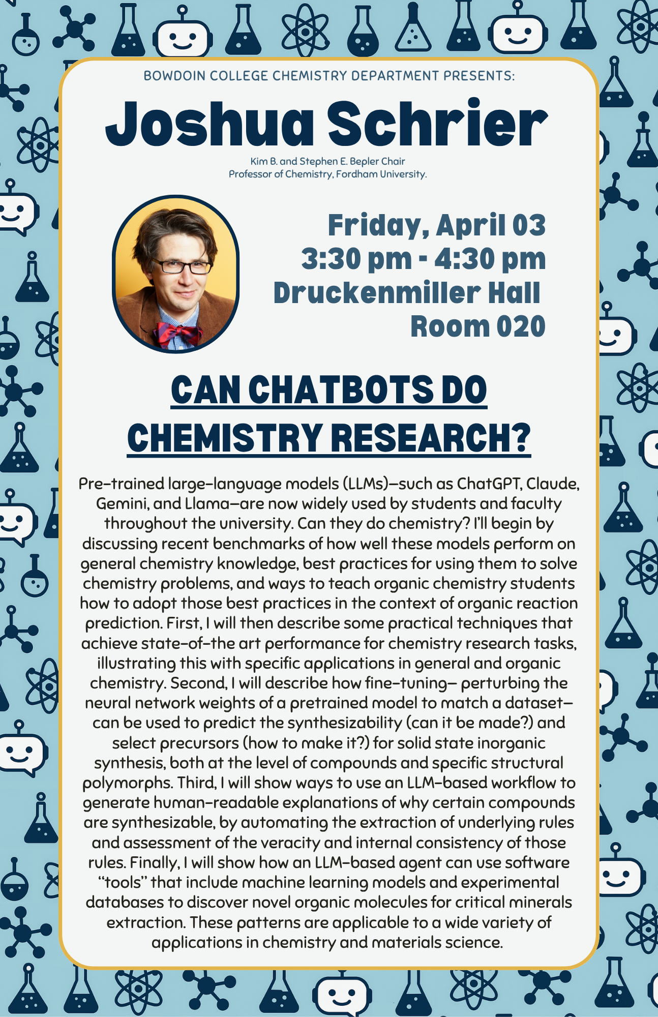 Joshua Schrier Poster