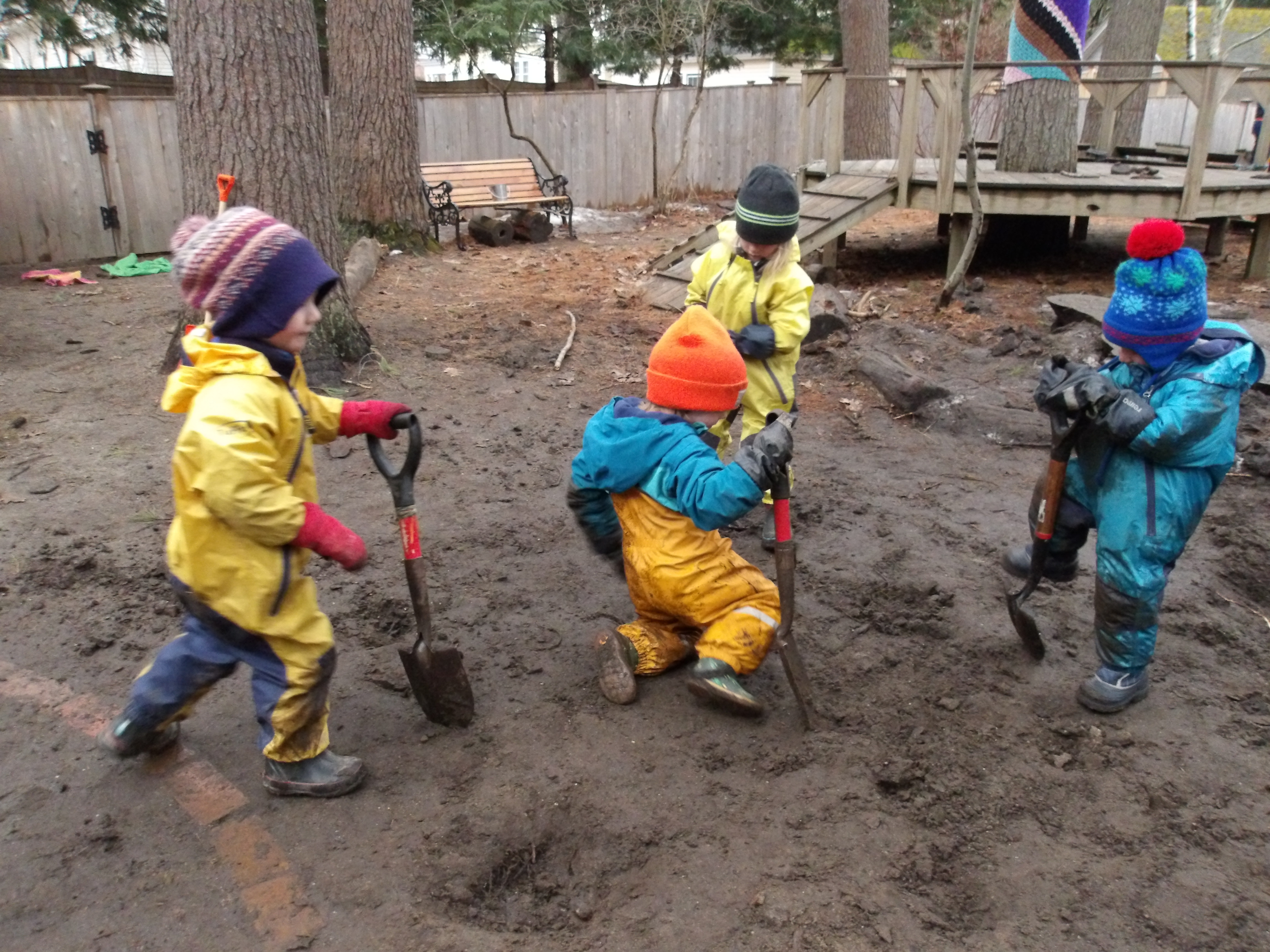 shovels and mud