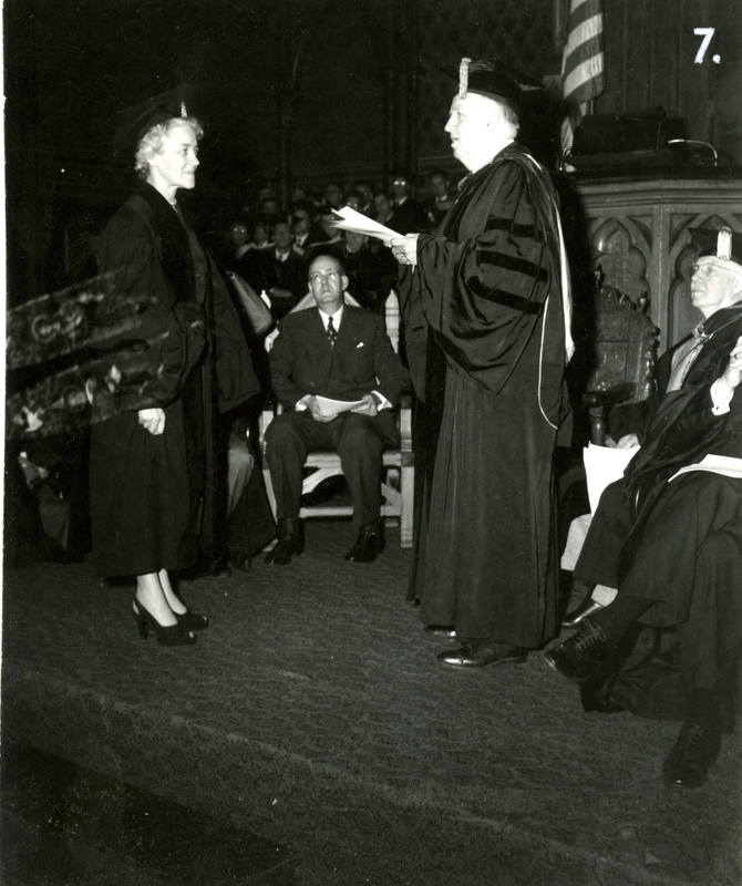 Picture of Margaret C. Smith with Honorary Degree