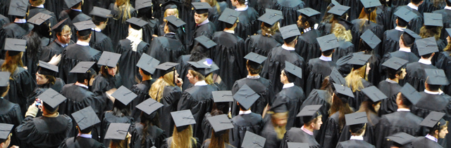 Graduates standing