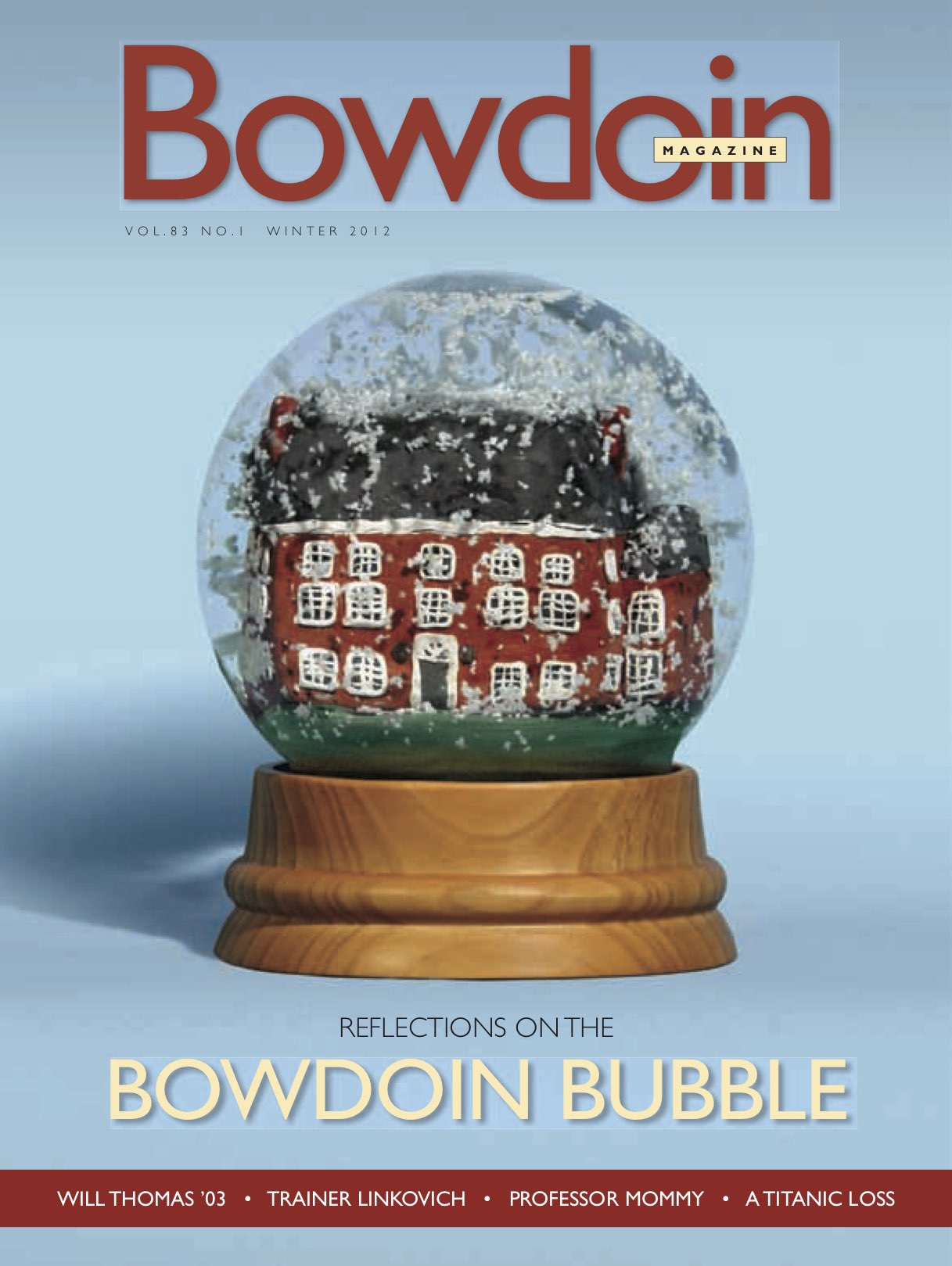 Winter 2012 Bowdoin Magazine cover