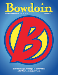 Spring 2015 Bowdoin Magazine cover