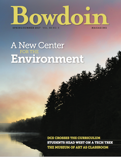 Spring 2017 Bowdoin Magazine cover