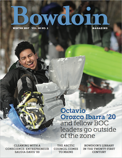 Winter 2017 Bowdoin Magazine cover