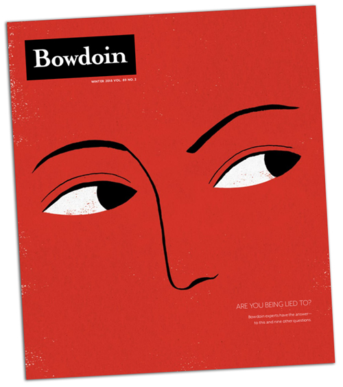Winter 2018 Bowdoin Magazine cover