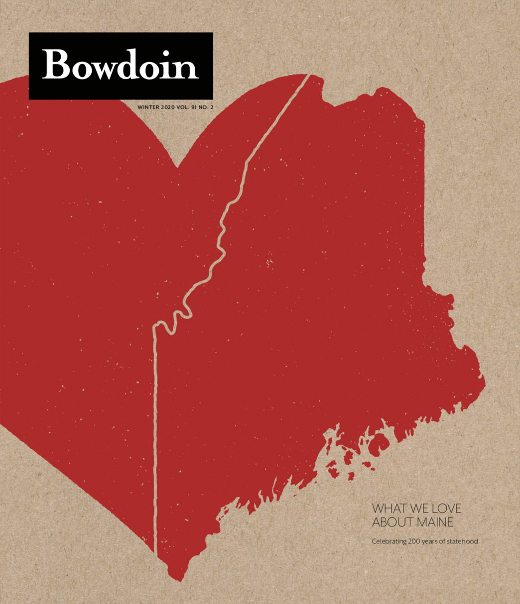 Winter 2020 Bowdoin Magazine cover
