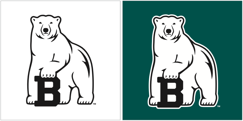 example of Bowdoin's full standing Polar Bear