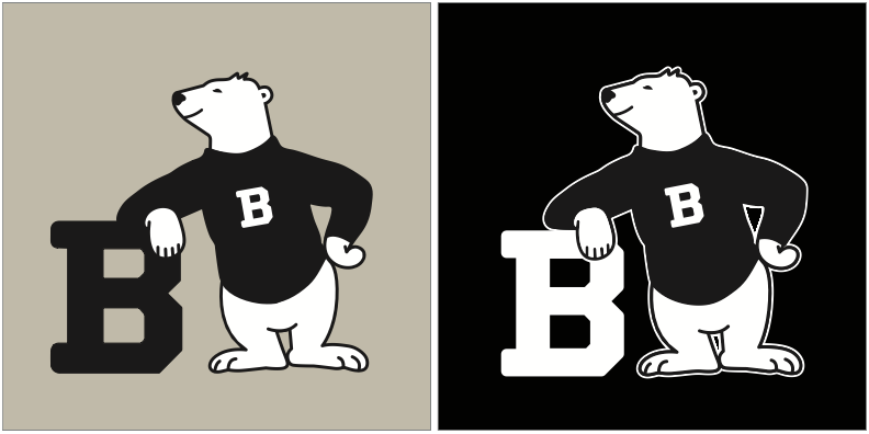 example of Bowdoin's sweater spirit bear