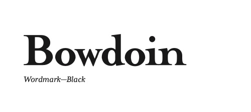 Bowdoin wordmark, black