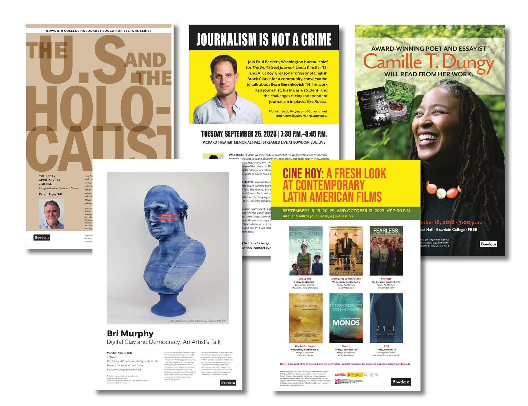 different poster designs for various lecture and event poster examples