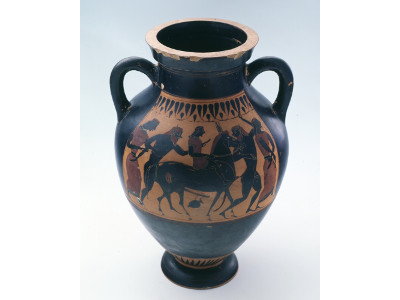 Attic Black-Figure Panel Amphora 