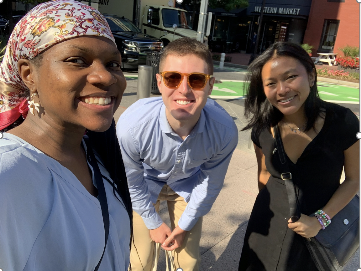 Aidan Reid '25 with fellow interns