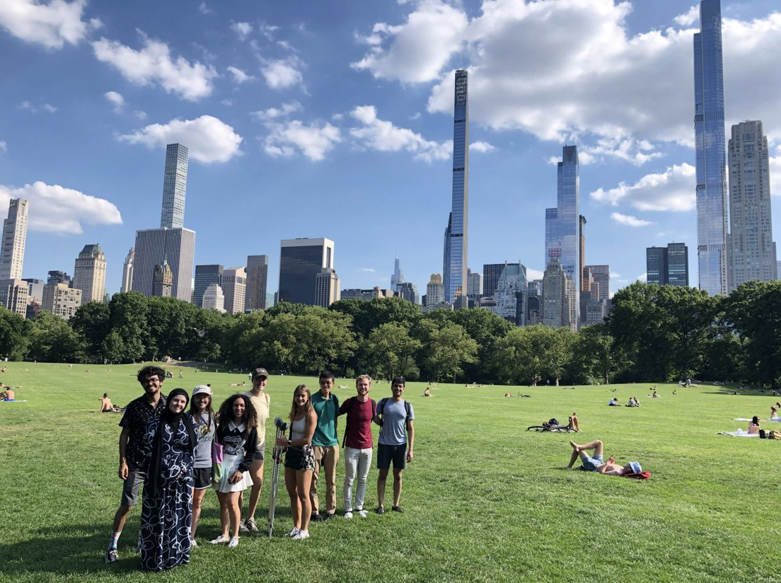 Arav Agarwal ‘23​ in NYC with fellow researchers