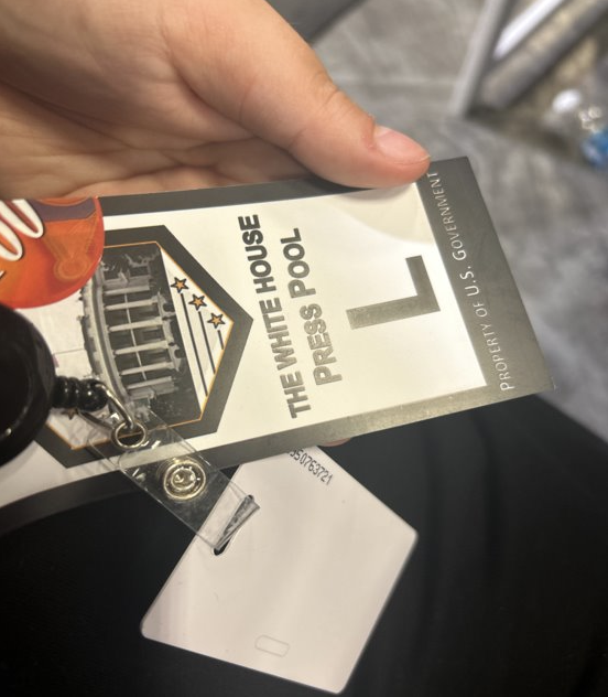 Photo of White House Press Pool Badge.