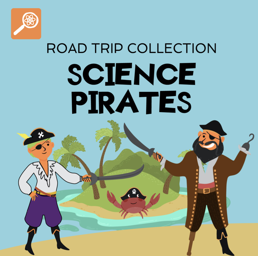 A cover of the podcast episode, titled "Road Trip Collection: Science Pirates"