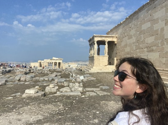 Lily visits the Acropolis.