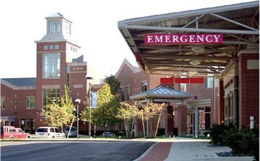 Photo of exterior of a hospital