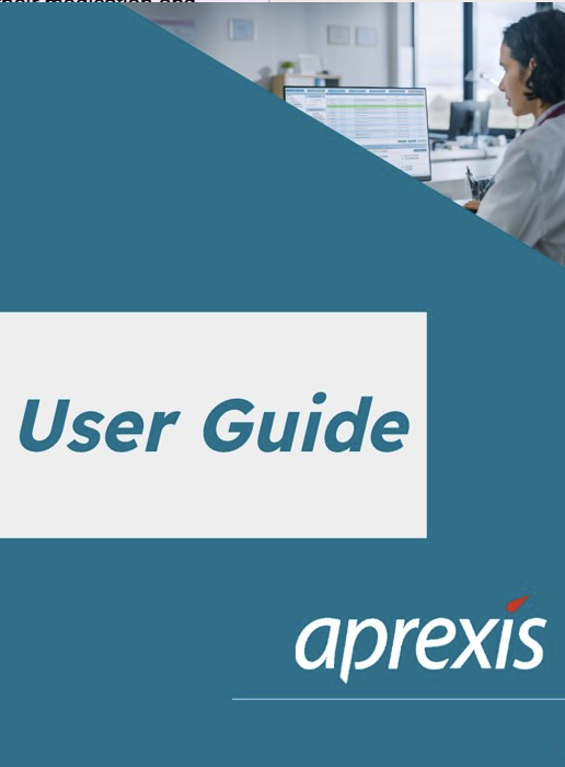 Image of Aprexis' User Guide, which Rachel helped update.