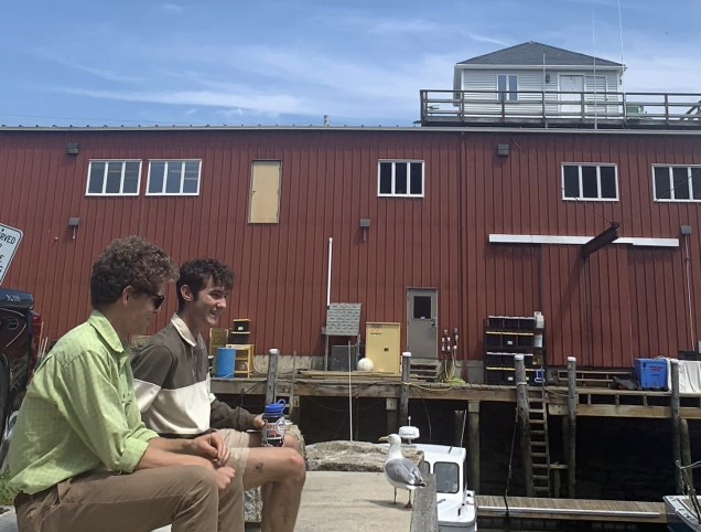 Will and Brooks Peters ’24 on the docks,