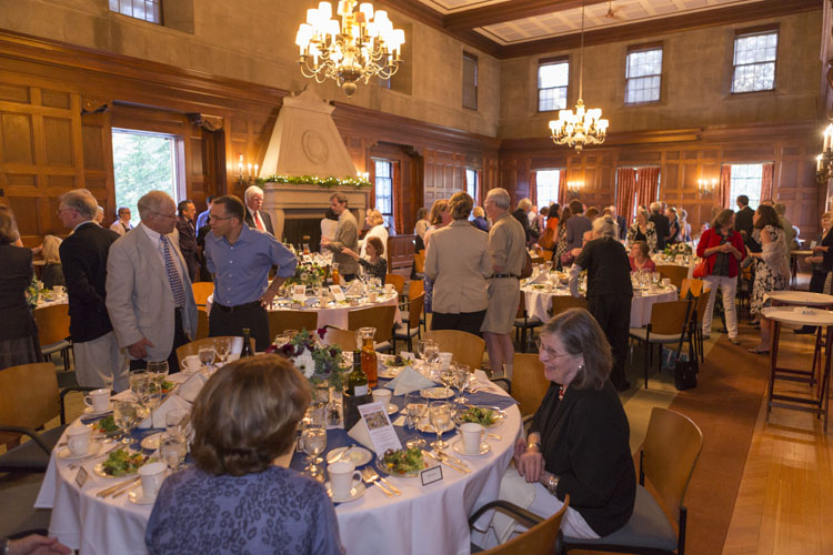 lively catered dinner in Main Lounge