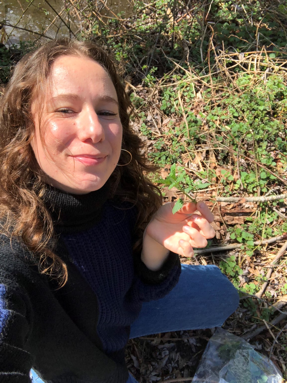 woman in the garden smiling