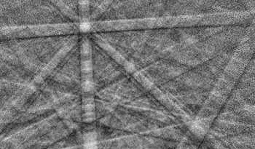 Image of microstructure from the electron backscatter diffraction
