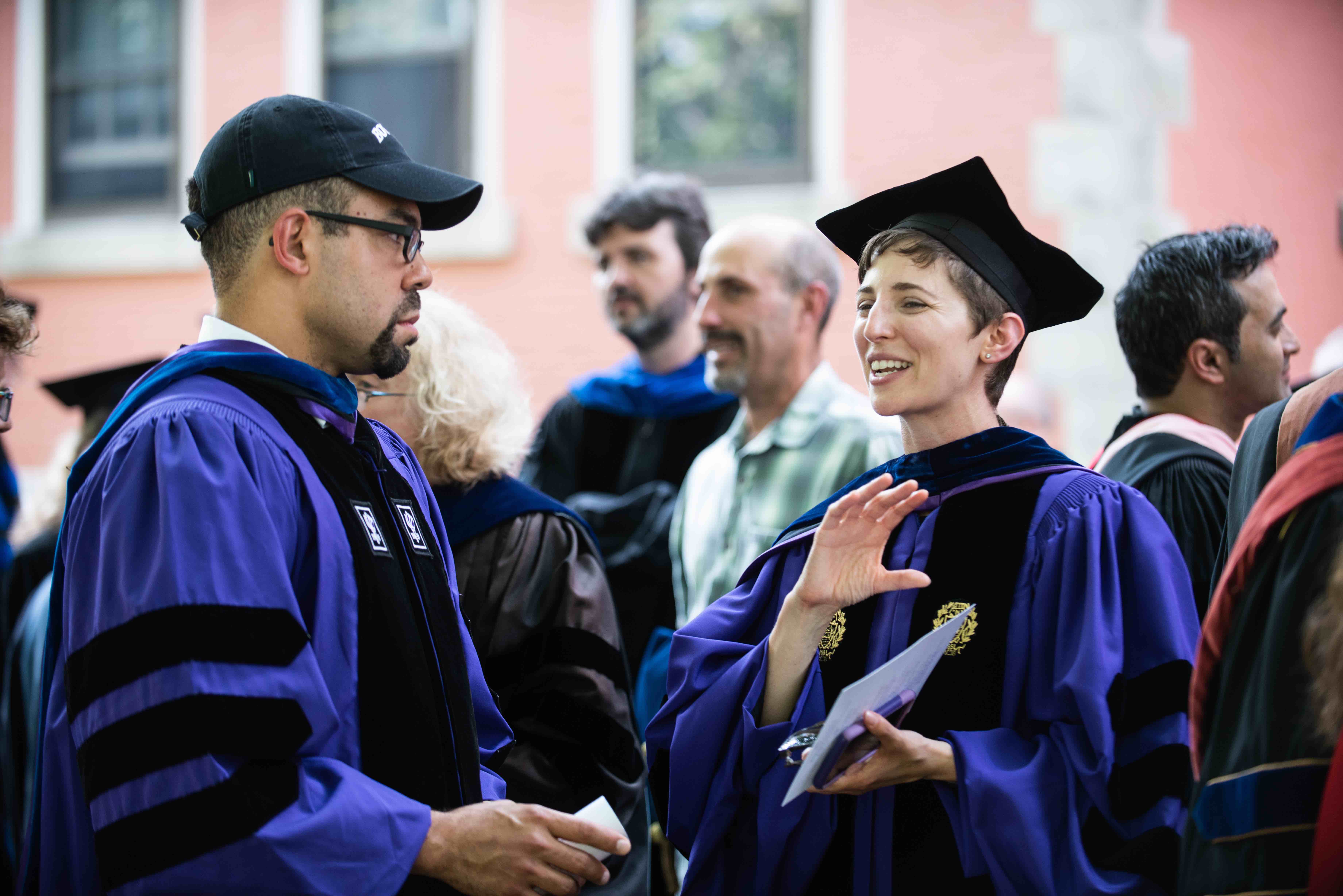 Faculty socialize at Convocation