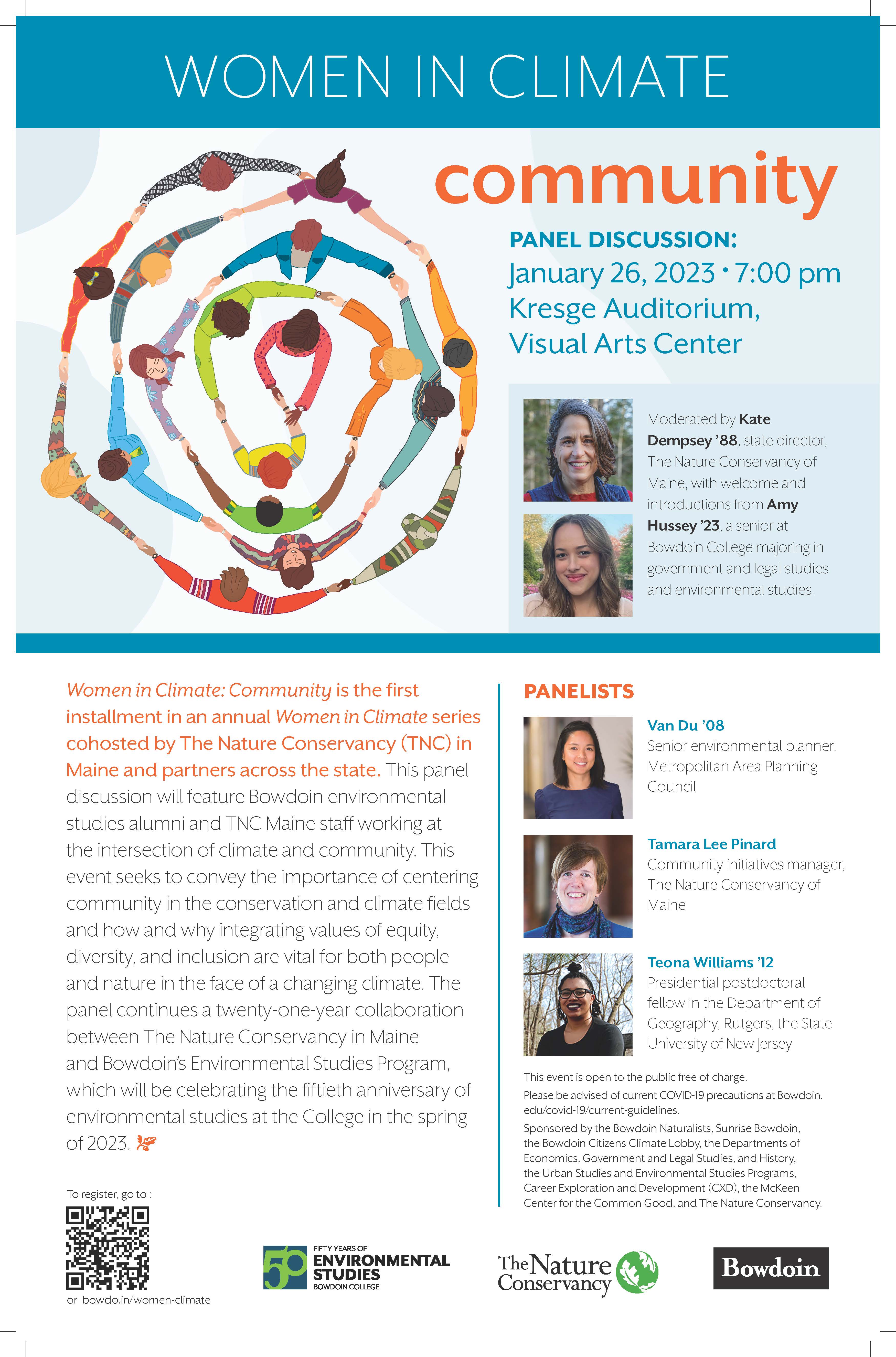 Women in Climate: Community event poster
