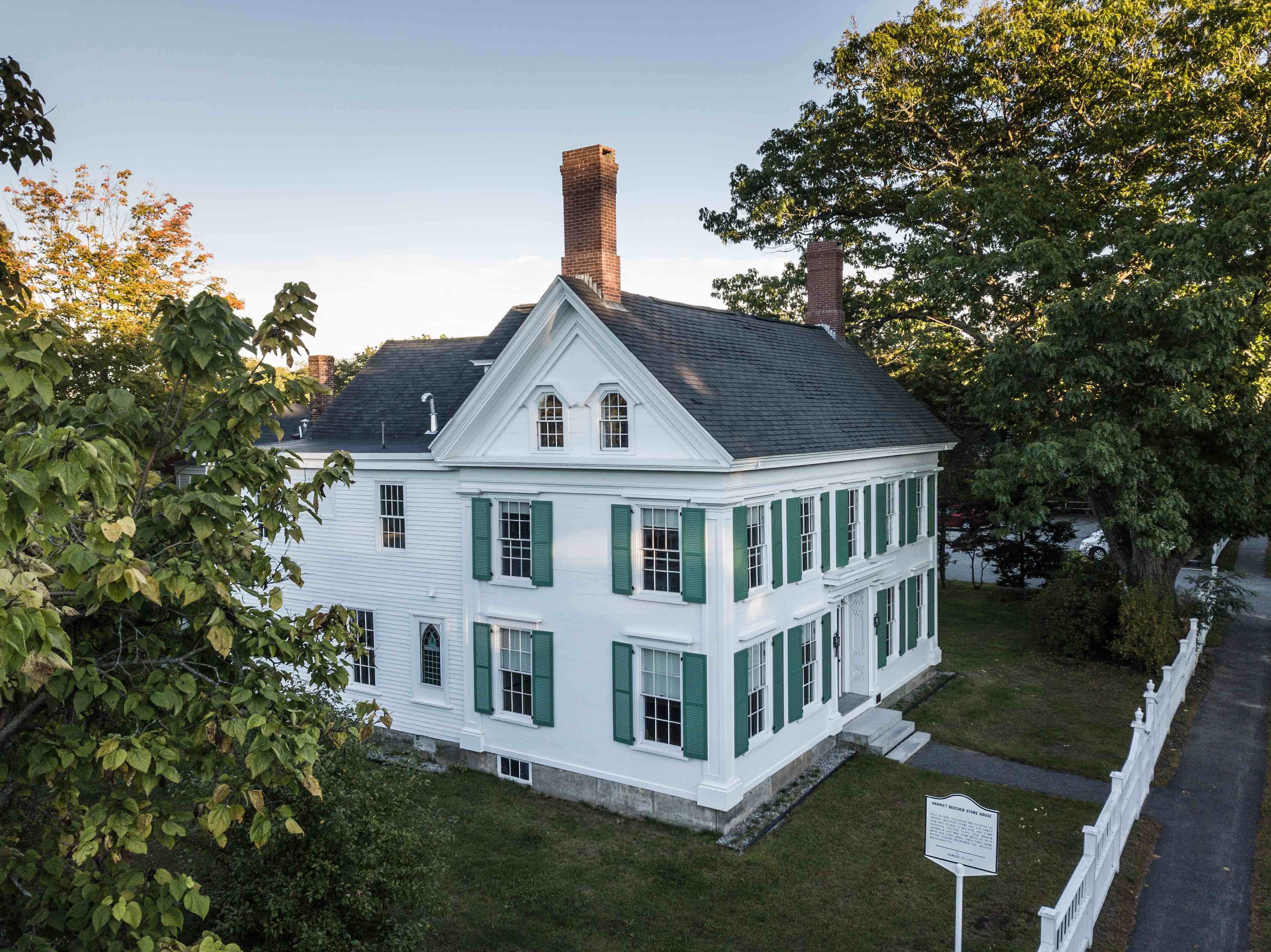 Harriet Beecher Stowe House from above