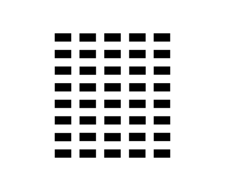 Diagram of chairs arranged lecture style, in rows