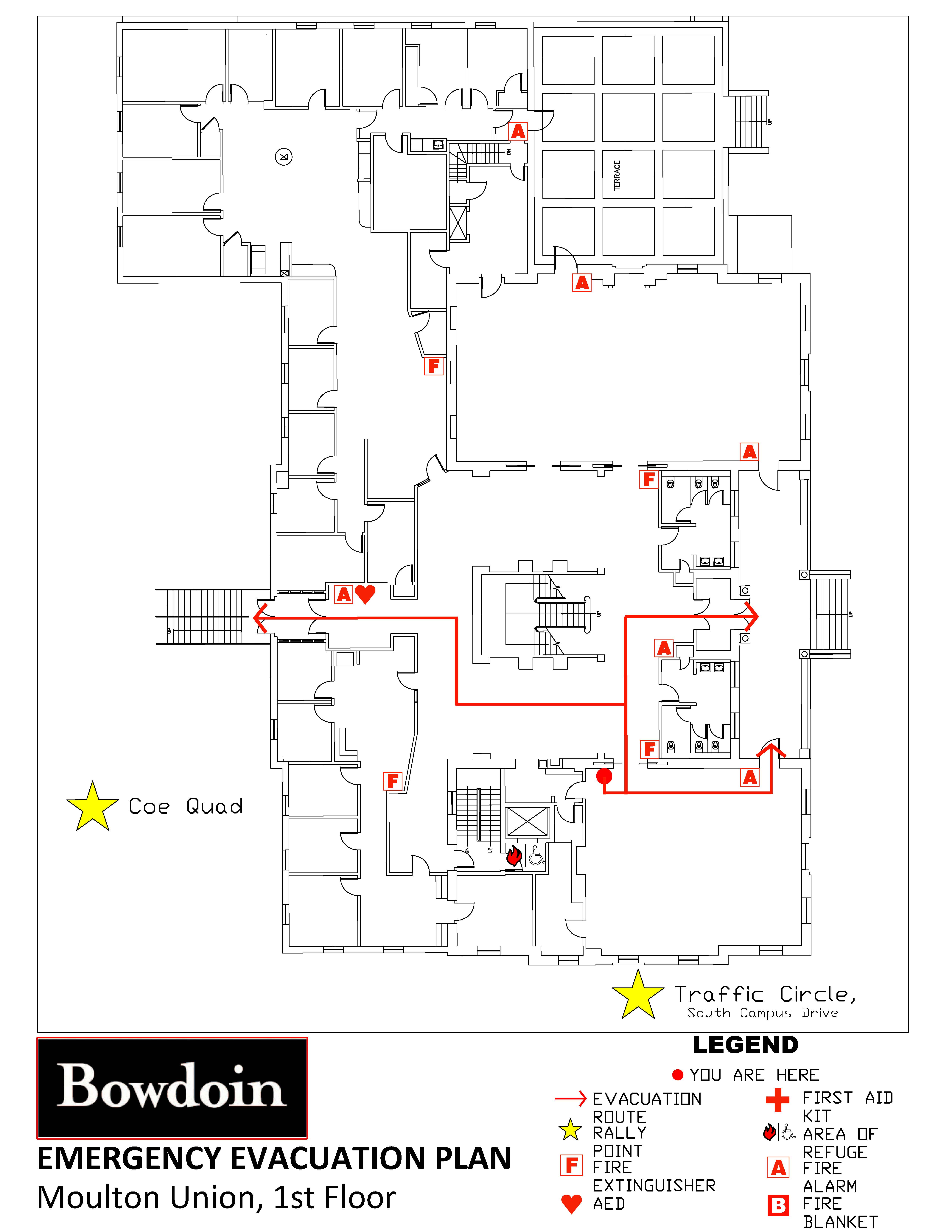 Egress map for Lancaster Lounge