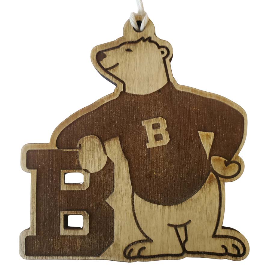 Wooden polar bear orniment